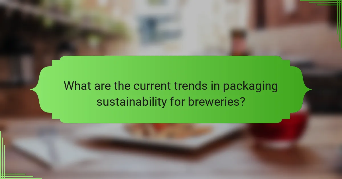 What are the current trends in packaging sustainability for breweries?