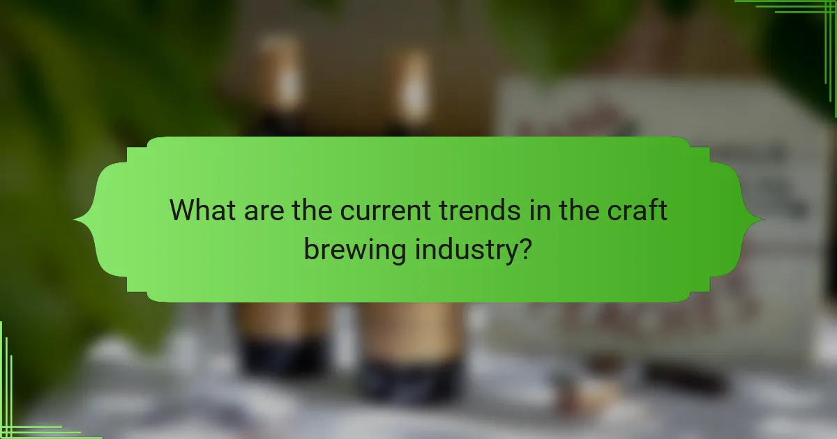 What are the current trends in the craft brewing industry?